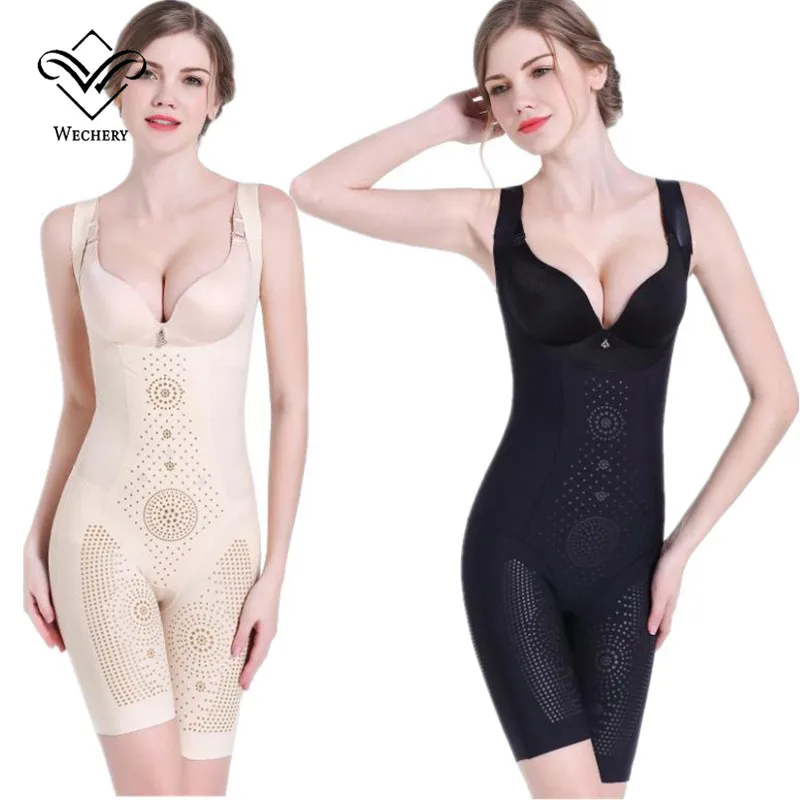 

Wechery Thin Body Shaper Summer Women's Bodysuit Binders and Shapers Plus Size Breathable Slimming Underwear for Female Faja