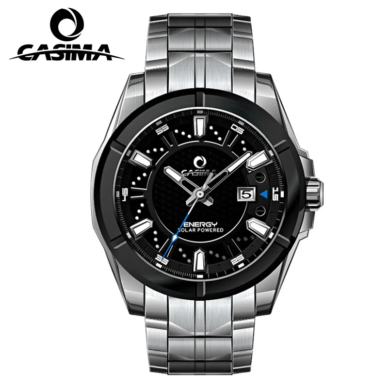 Relogio Masculino CASIMA Military Quartz Watch for Men Solar Energy Charge Sapphire Wristwatch Waterproof Clock Reloj Hombre