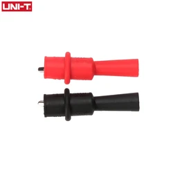 1 Pair UNI-T Coccodrillo Coccodrillo Test Clip Elettrico Multimetro Pinza Tester Sonda Attraverso Il Foro M4 Foro Filettato con la Protezione