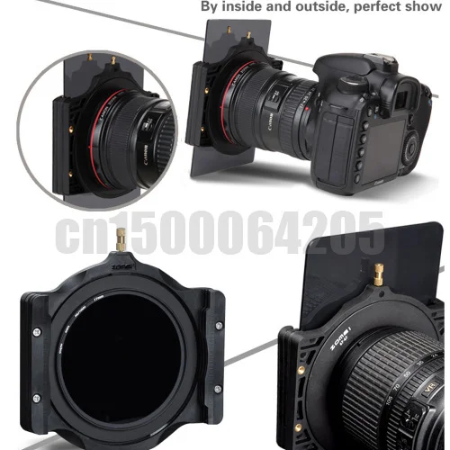 2 in 1 100mm Filter Halter + 77mm Metall Ring für Lee Tiffen Singh-ray Cokin Z 4X4 LF405-SZ