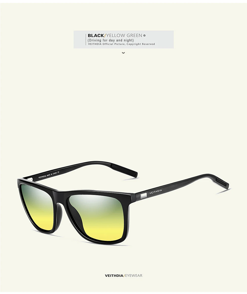 VEITHDIA Markensonnenbrille Unisex Retro Aluminium+TR90 Sonnenbrille Polarisierte Gläser Vintage Brillen Sonnenbrille für Männer/Frauen 6108 – Detail 24