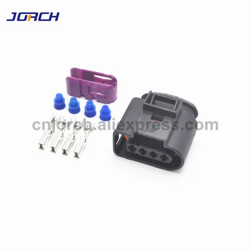 Imagen 1 del producto 5 Juegos de conector de cableado eléctrico automotriz hembra serie 3,5 de 4 pines 4D0 971 994 4D 0971994   Para VW Audi