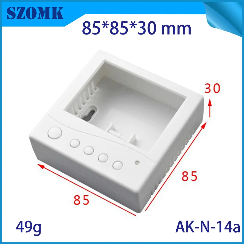 4 Pieces 85*85*30mm SZOMK enclosure plastic electronics 2X AA battery holder LCD junction box wall mounted enclosure outlet box