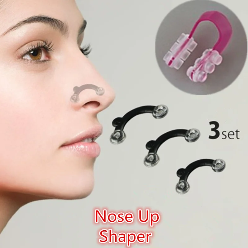 1 Set donna naso Up Lifting Shaper ponte nasale raddrizzamento 2023 donne Beauty Clip Corrector strumenti per il massaggio del viso 3 taglie senza