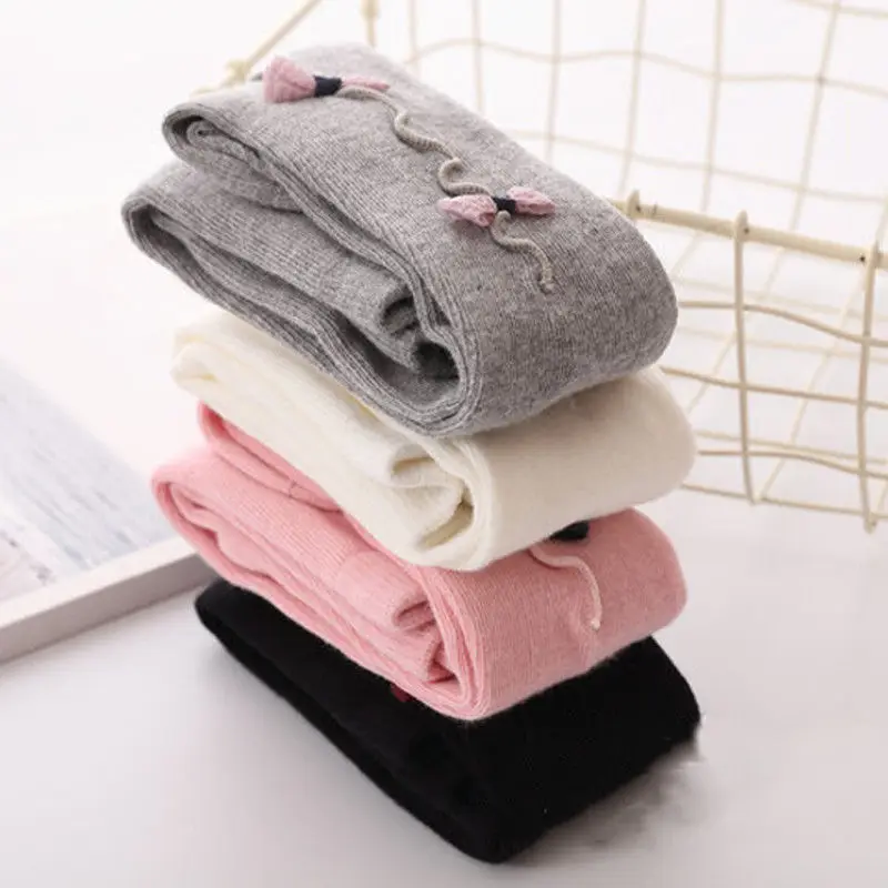 

Baby Girls Toddler Kids Pure Cotton Warm Winter Bow-knot Tights Stockings Pantyhose Baby Hosiery 0-36M