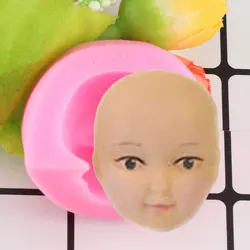 Baby Face Silicone Molds Chocolate Polymer Clay Craft Molds Handmade Craft Dolls Face Mould Sugar Craft Mould Baking Tools