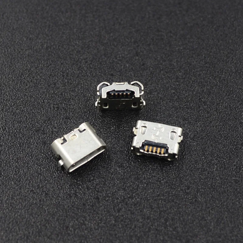 10pcs micro USB 5pin jack Reverse Ox horn Charging Port Plug socket connector mini usb For Huawei 4X Y6 4A P8 C8817 max Lite Pro