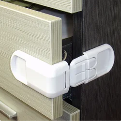 4pcs New Plastic Baby Child Kids Care Safety Protection Drawer Cabinet Door Right Angle Corner Locks Children Security Products