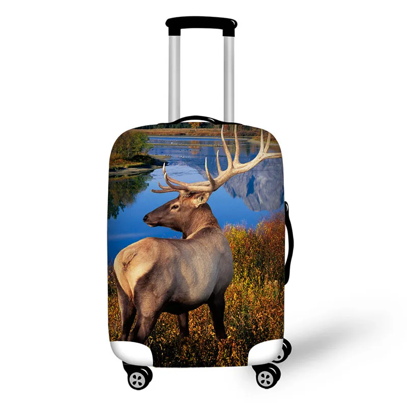 Housse de protection pour valises, accessoires de voyage, avec fermeture éclair, 18-32 pouces, Animal 3D, Elk, chats