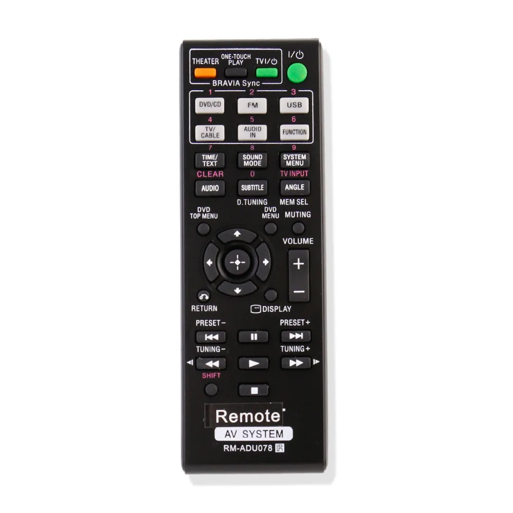 NEW RM-ADU078 Remote Control fit for Sony   DAV-TZ510 DAVD-Z170 HBD-DZ171 DAV-DZ171 HBD-DZ170 HBD-DZ175 Home Theater System