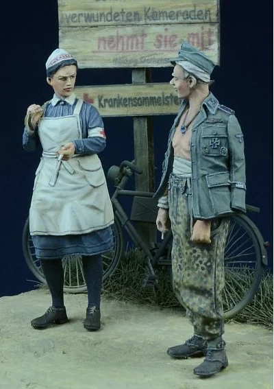 

1/35 фигурки из смолы, наборы моделей, моделирующая сцена, раненые и медсестры, 2 фигурки, разобранные неокрашенные