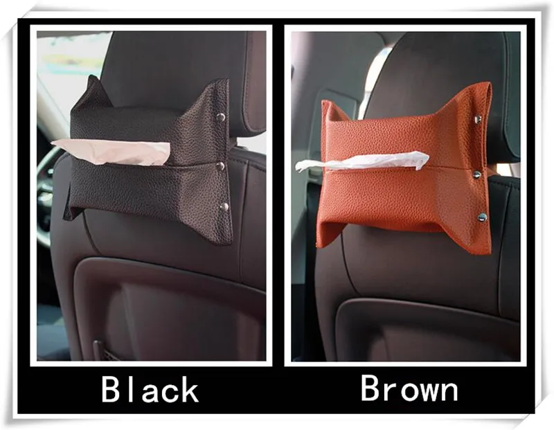 New Style Car Styling Creative Leather Tissue Box Sticker For Renault Scenic 2 Logan Pulse Duster Espace 4 5 Kadjar Accessories