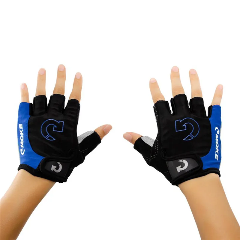 Guantes de ciclismo para hombre, manoplas de medio dedo con almohadilla de Gel antideslizante, para ciclismo de montaña o carretera, 1 par, S-XL