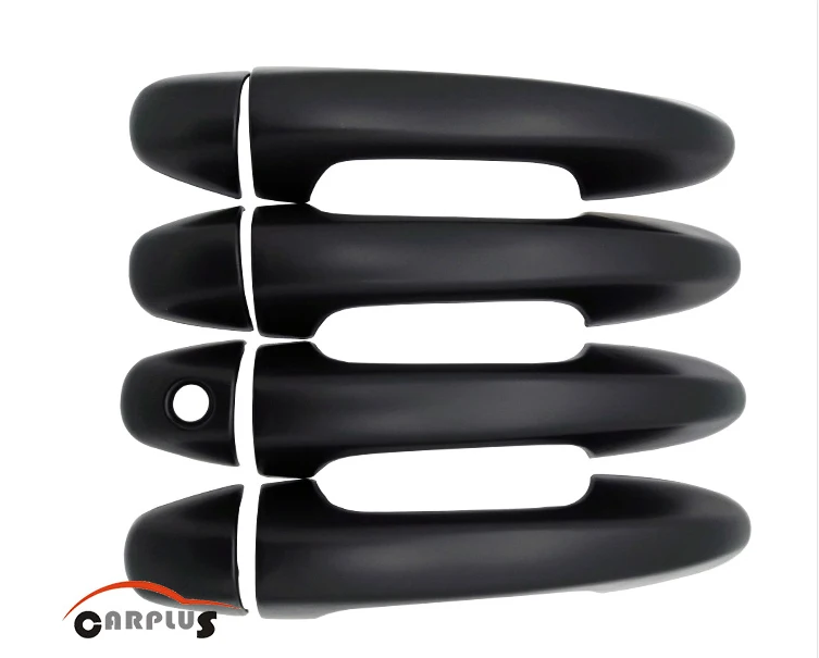 

High quality Fortuner black handle cover for 2015-2016 Fortuner handle trim door handle cover ABS black cover red leetter