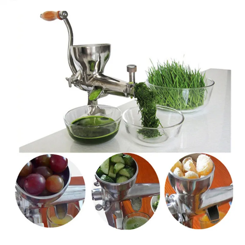 Top quality cold press manual healthy wheat grass wheatgrass juicer stainless steel fruit and vegetable juicer juice extractor