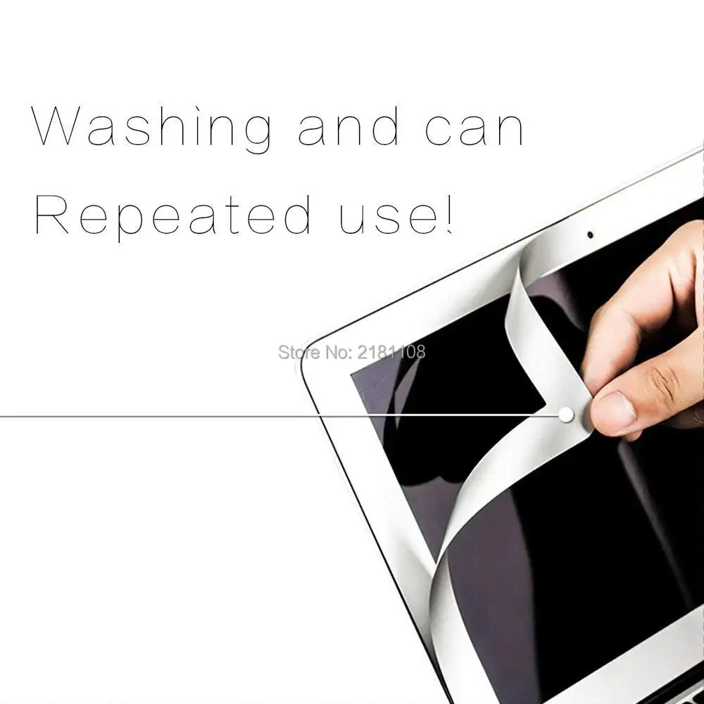 Bubble Free LCD Screen Protector With Silver Frame For Apple Macbook Air 13.3\