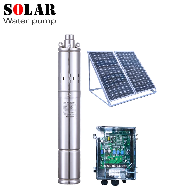 brushless motor solar power fountain pool water pump106m solar power water pump brushless submersible solar power water pump