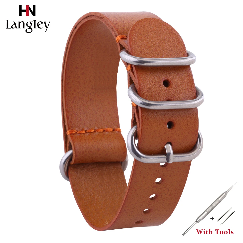 20 22mm erste Schicht Rindsleder Uhren armband für Männer Frauen Armbanduhren bänder Retro bequeme Uhren armbänder Leder uhren armbänder