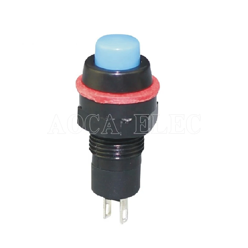 

100PCS ON-OFF 12VDC~250VAC 1A DS-211 Self-locking Push Button Switch 10mm Self Locking Momentary Push Button Switch