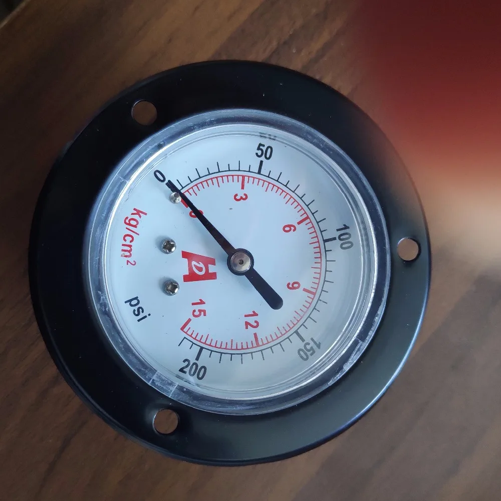 

Y60-ZT,2.5" 60mm 200psi panel pressure gauge , manometer ,PT1/4" back thread,,15kg/cm2(200psi) with front flange