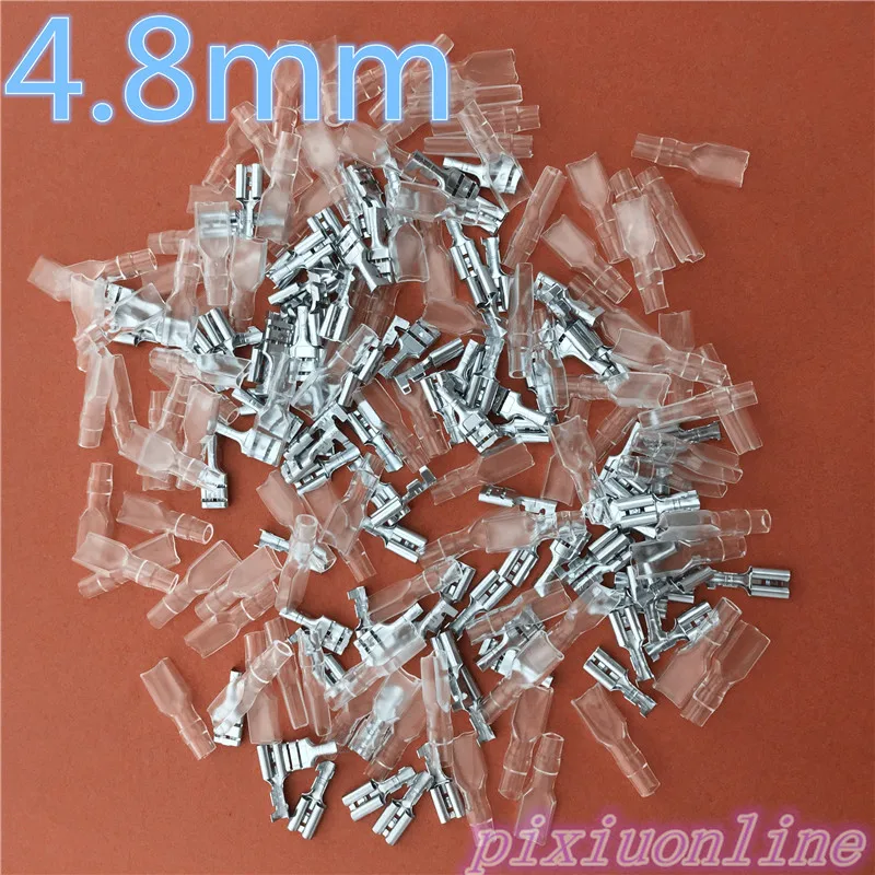 

G10Y High Quality 100pcs 4.8mm Crimp Terminal Splice G10 Female Spade Connector Splice With Case 2017 Hot Sale