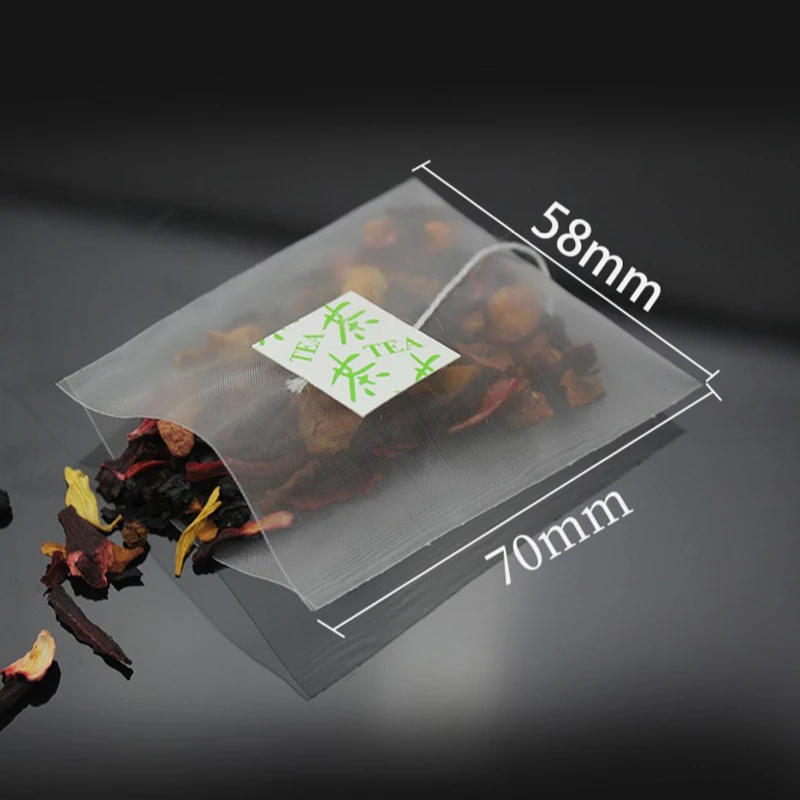 1000pcs/lot corn fiber tea bags shaped as pyramid sealed heat filter biodegradable tea filter