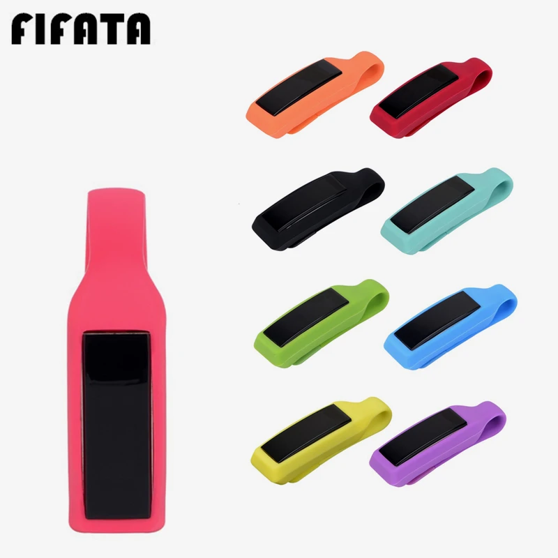 FIFATA For Fitbit Alta/Ace Colorful Silicone Holder Replacement Cover Clip Case Belt Holder Protective Case Cover Accessories