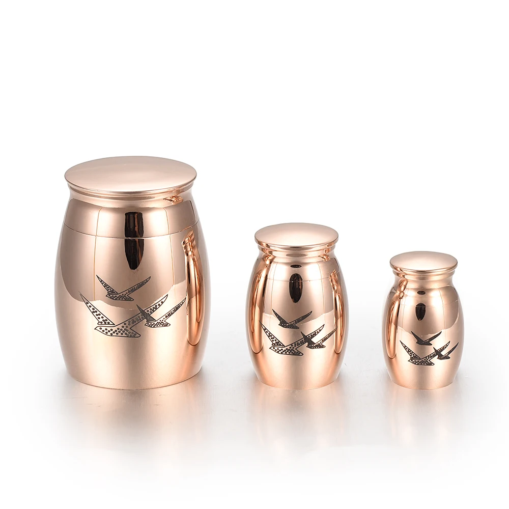 

IJU001 Family Bird Memorial Cremains Urn Pet Stainless Steel Funeral Ashes Keepsake Urn Holder Cremation Jewelry