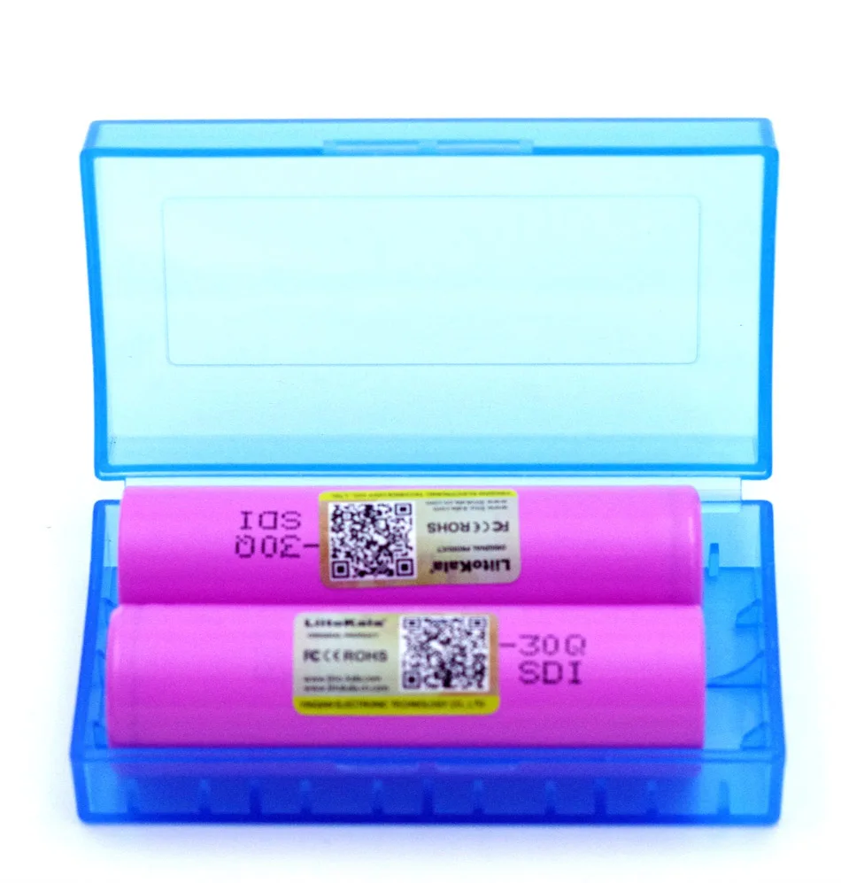 2 قطعة Liitokala جديد ICR18650 30Q 18650 3000mAh بطاريّة ليثيوم قابلة لإعادة الشحن لبطاريات السجائر الإلكترونية + صندوق تخزين
