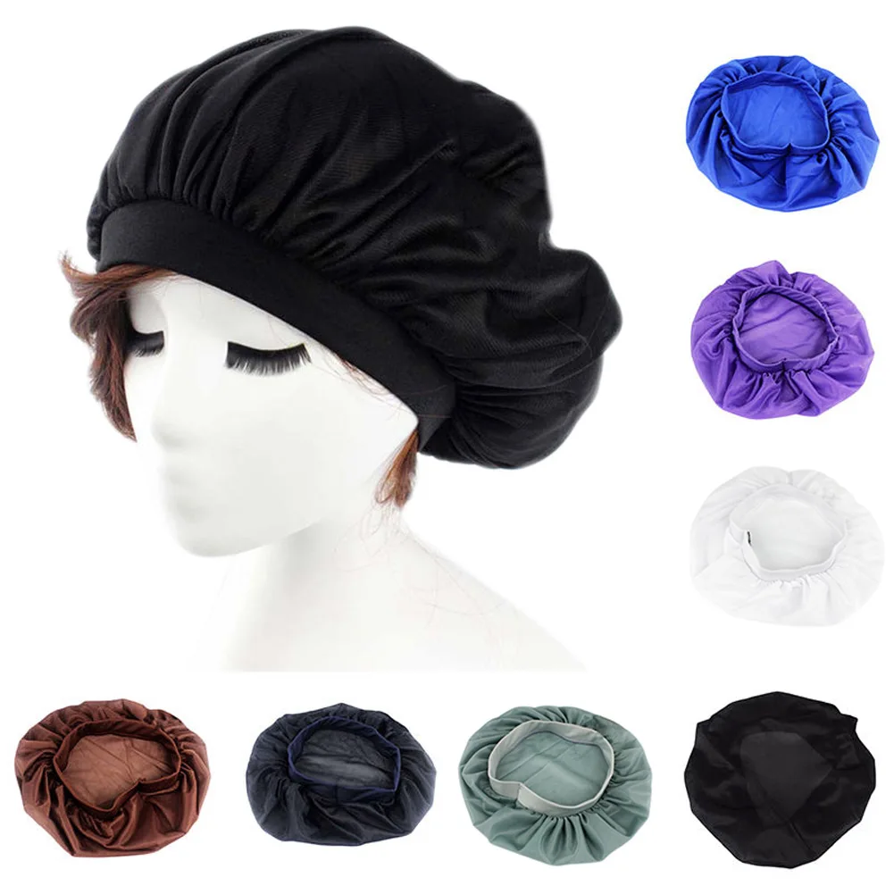 Đêm Ngủ BÊ SATIN Bonnet Hóa Trị Bộ Đội Đầu Bọc Da Lông Dài Công Cụ Bán Buôn