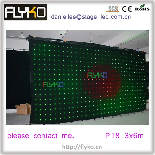 Free Shipping full color led video display /video curtain cloth