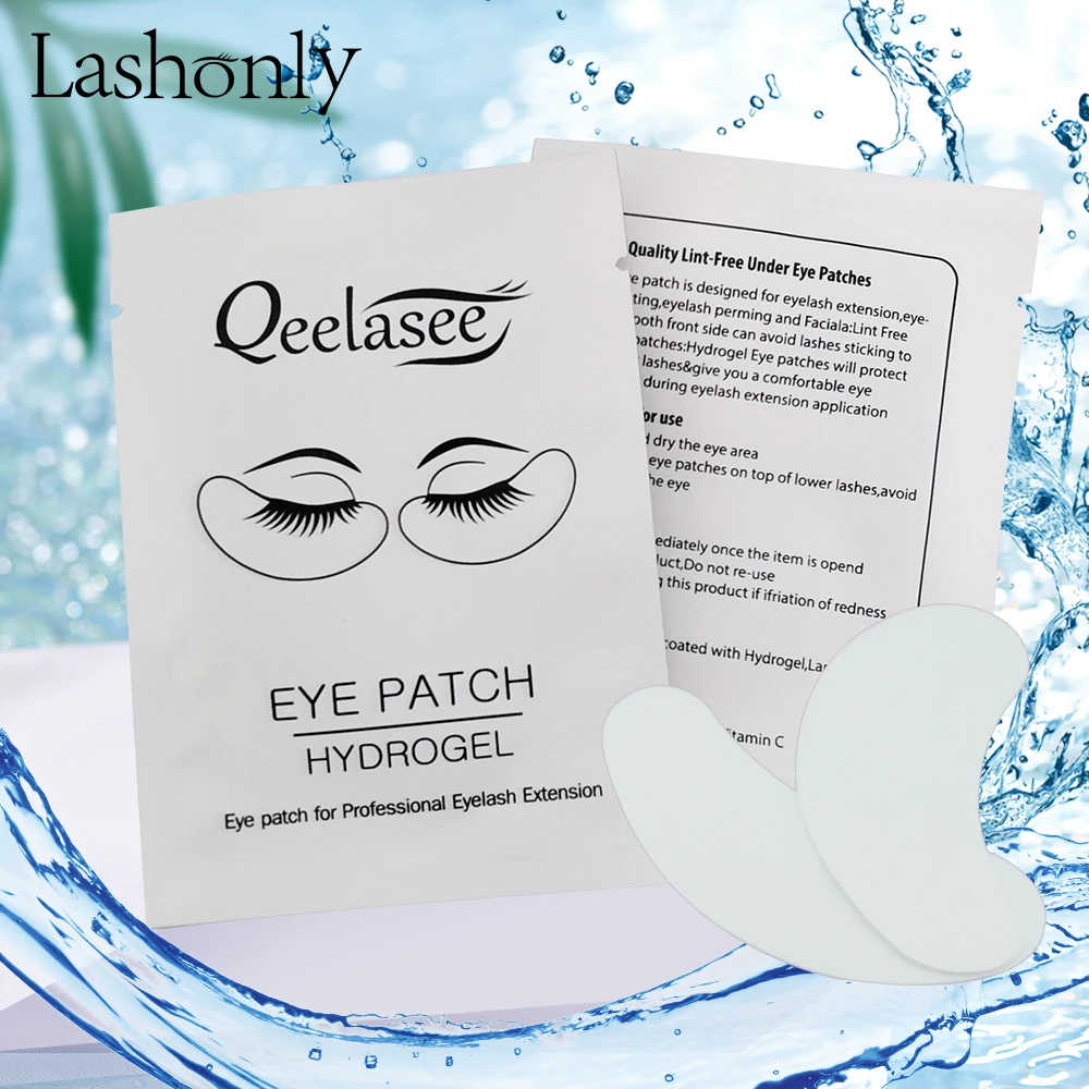 Qeelasee New Lint Free Under Eye Patches Hydrogel Gel Eye Pads High Quality Eye Patches for Eyelash Extension