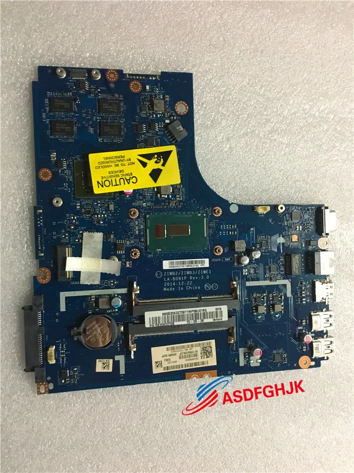 Original For Lenovo B50-70 LAPTOP Motherboard WITH SR24B ZIWB2 LA-B091P free shipping