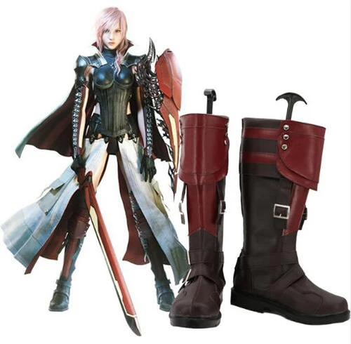 

Final Fantasy XIII Lightning Returns Lightning Cosplay Boots Shoes Costume Accessories Halloween Party Boots for Adult Men Shoes