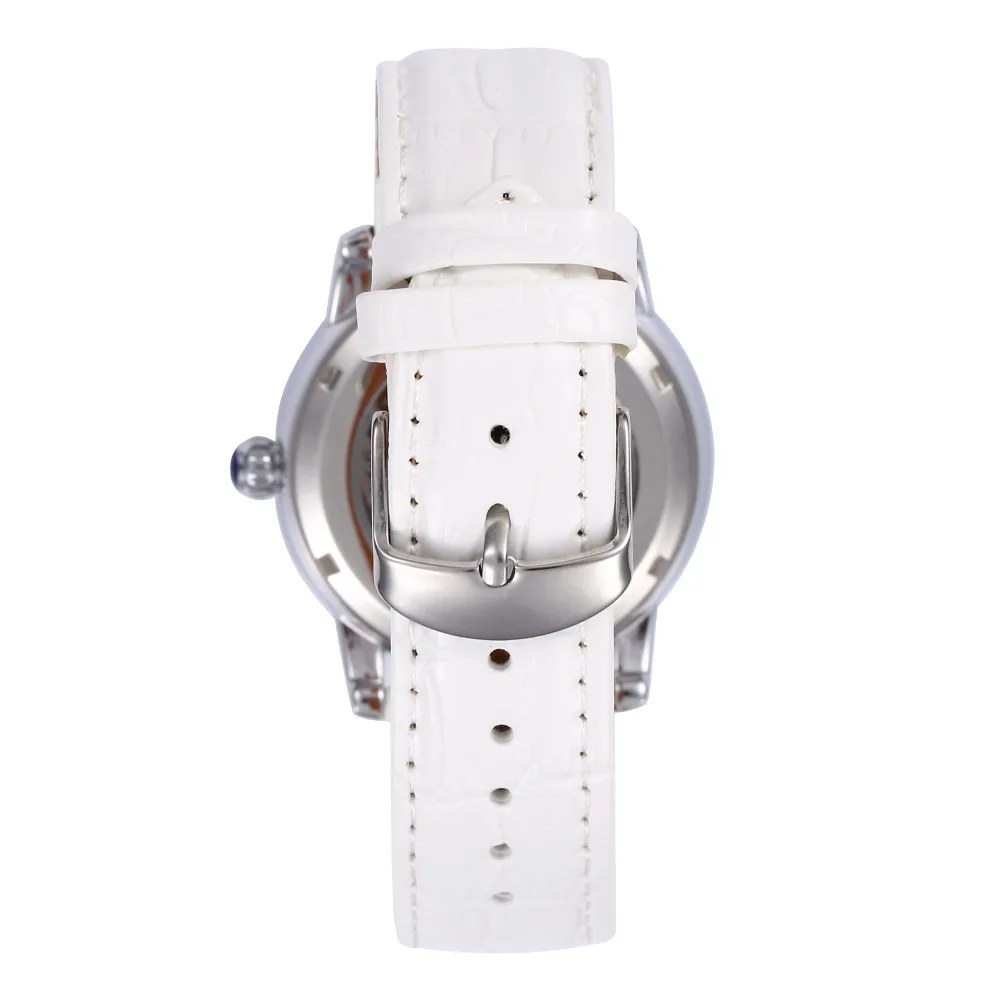 2021 New Women Skeleton Automatic Self-Wind Watch Women Dress Watches Rhinestone Mechanical Watch Girl\'s Gift Relogio Feminino