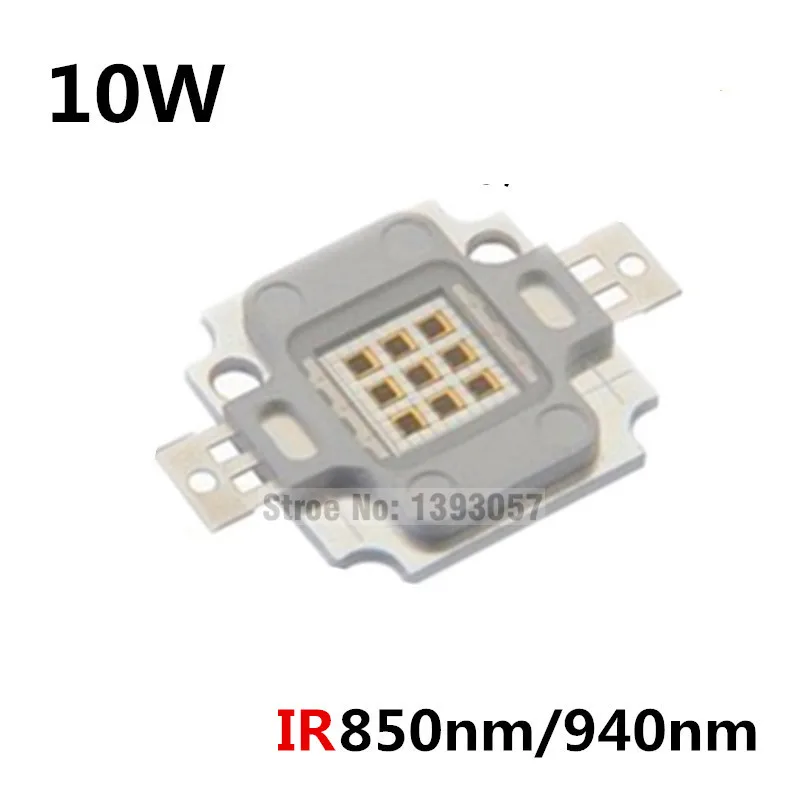 High Power LED Chip 850nm 940nm IR Infrared 3W 5W 10W 20W 50W 100W Emitter Light Bead COB 850 940 nm Night Vision CCTV Camera