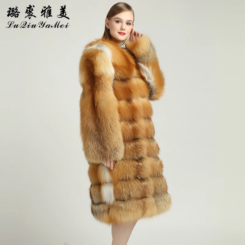 Natural Red Fox Fur Vests Women Winter 2020 New Brand Luxury Sleeveless Coats Warm Plus Size Real Fur Vests Female Russian