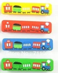 Free shipping by express 50pcs/lot soft train head 96mm type children furniture kno,door knob and drawer handle