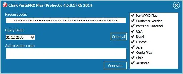 Clark PartsPRO Plus Keygen unlock for 2014 2015 2016