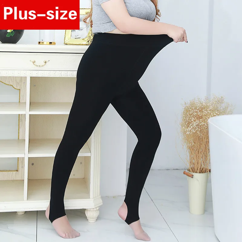 Winter Large Size Fertilizer Extremely Thick Trample Feet Women Stocking High Waist Widening 100kg Can Wear Integrated Pantyhose