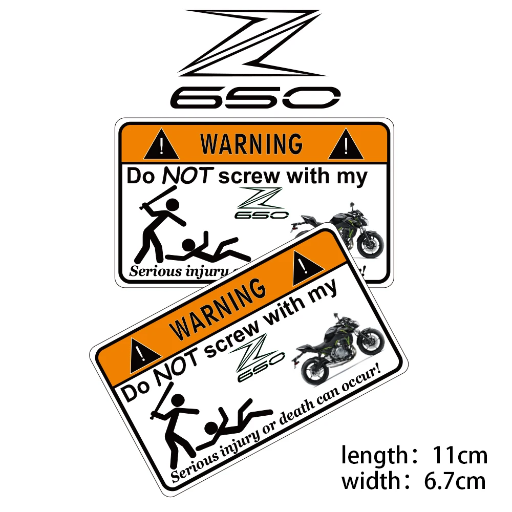

KODASKIN Motorcycle Cheap 2D Creative Warning Sticker Decal for Z650