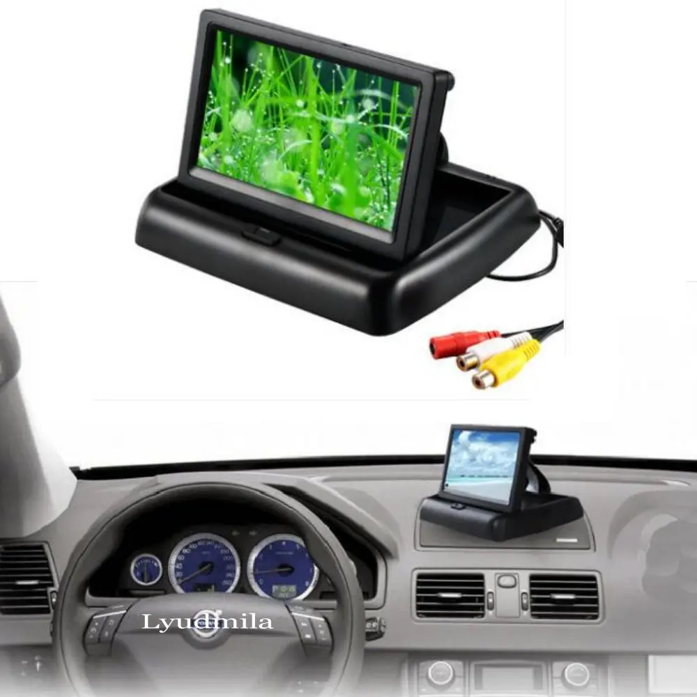 

4.3 inch Foldable Car Monitor TFT LCD Display Back up Reverse Parking System for Car Rearview Camera Monitors NTSC PAL