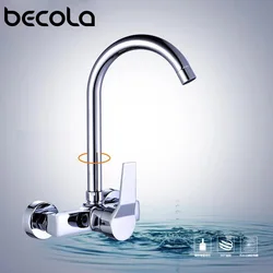 360 Degree Swivel Kitchen In-wall Cold Hot Single Hole Water Sink Faucets Modern Wall Bathroom Clothes Washing Pool Faucet