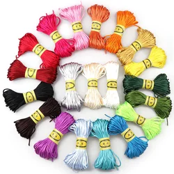 20M/lot 20Colors Braided Macrame Silk Satin Nylon Cord Rope DIY Chinese Knot Jewelry Bracelet Making Findings Beading Thread 2mm