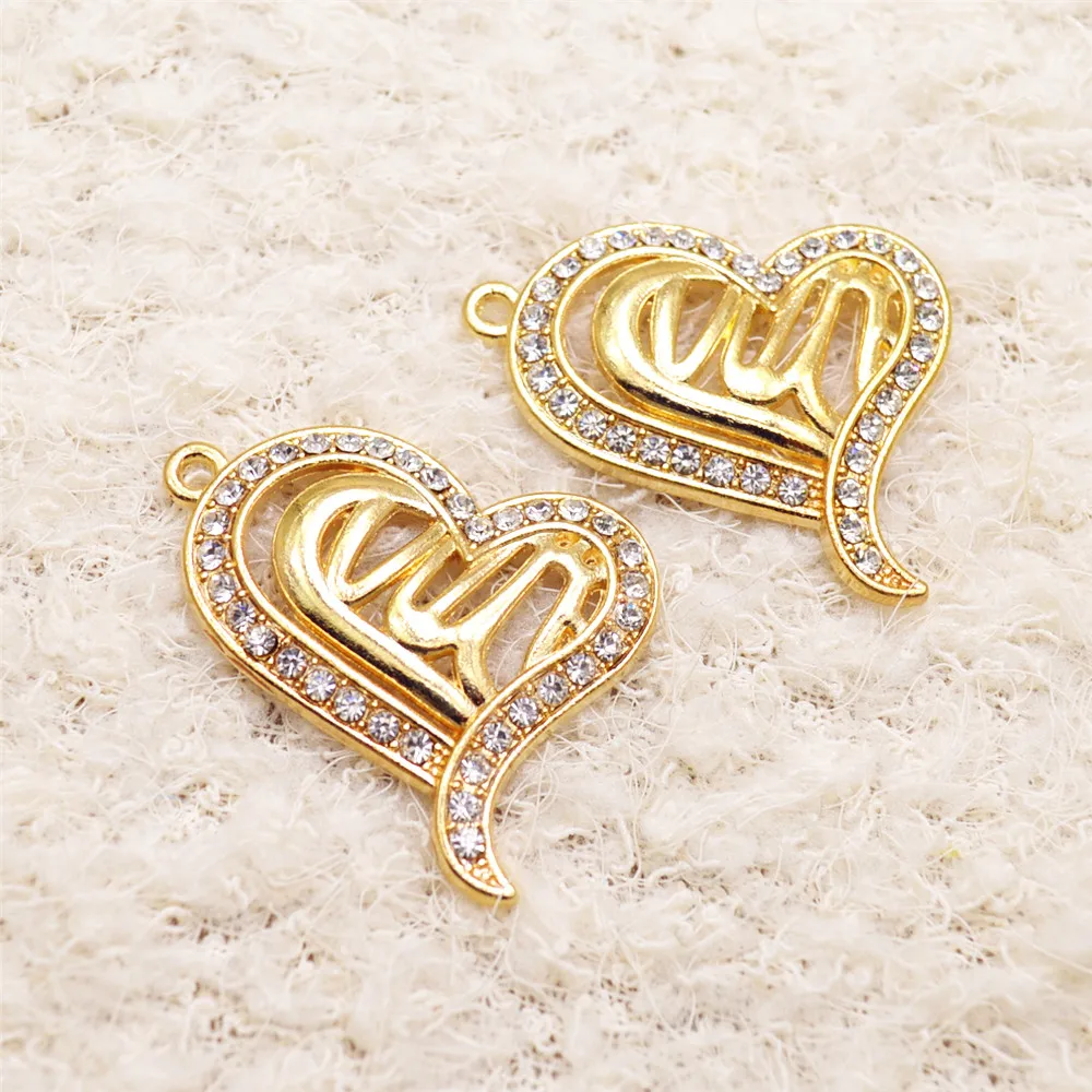 

Allah Pendant Heart Jewelry New Vintage Rhinestone Necklace Women Religion Muslim Islam Allah Jewelry Findings Wholesales