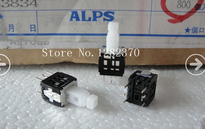 Imported Japanese ALPS Soundcraft mixer self-locking self-reset switch button 8.5MMX6.5MM handle length 9MM  --100pcs/lot