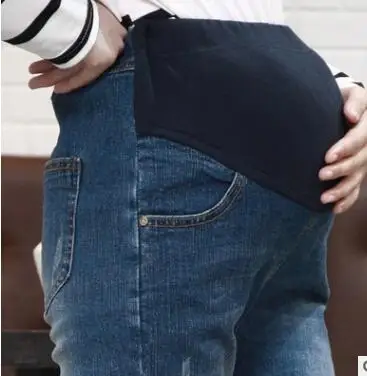 

High Quality spring and summer Maternity Denim Pant Maternity Elastic Slim Leggings Jeans Autumn Skinny Trousers For Pregnant