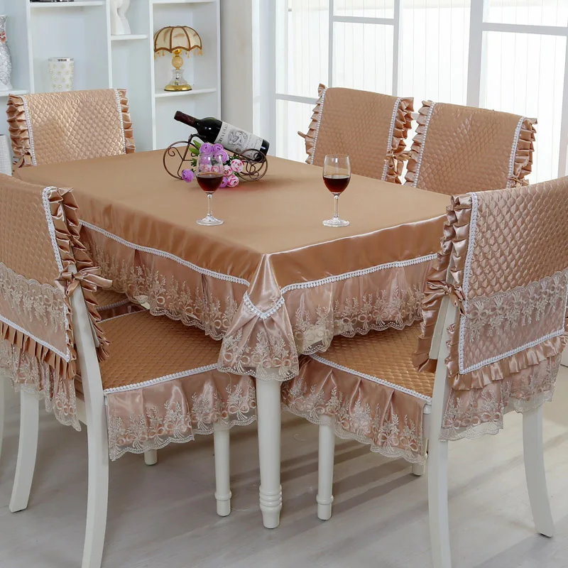 Hot Sale square dining table cloth chair covers cushion tables and chairs bundle chair cover rustic lace cloth set tablecloths image 4