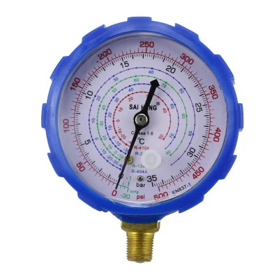 Buona Aria Condizionata Manometro di Alta/Bassa Pressione R134a R404a R22 R410a Refrigerante Manometro Con Valvola 500PSI 800PSI