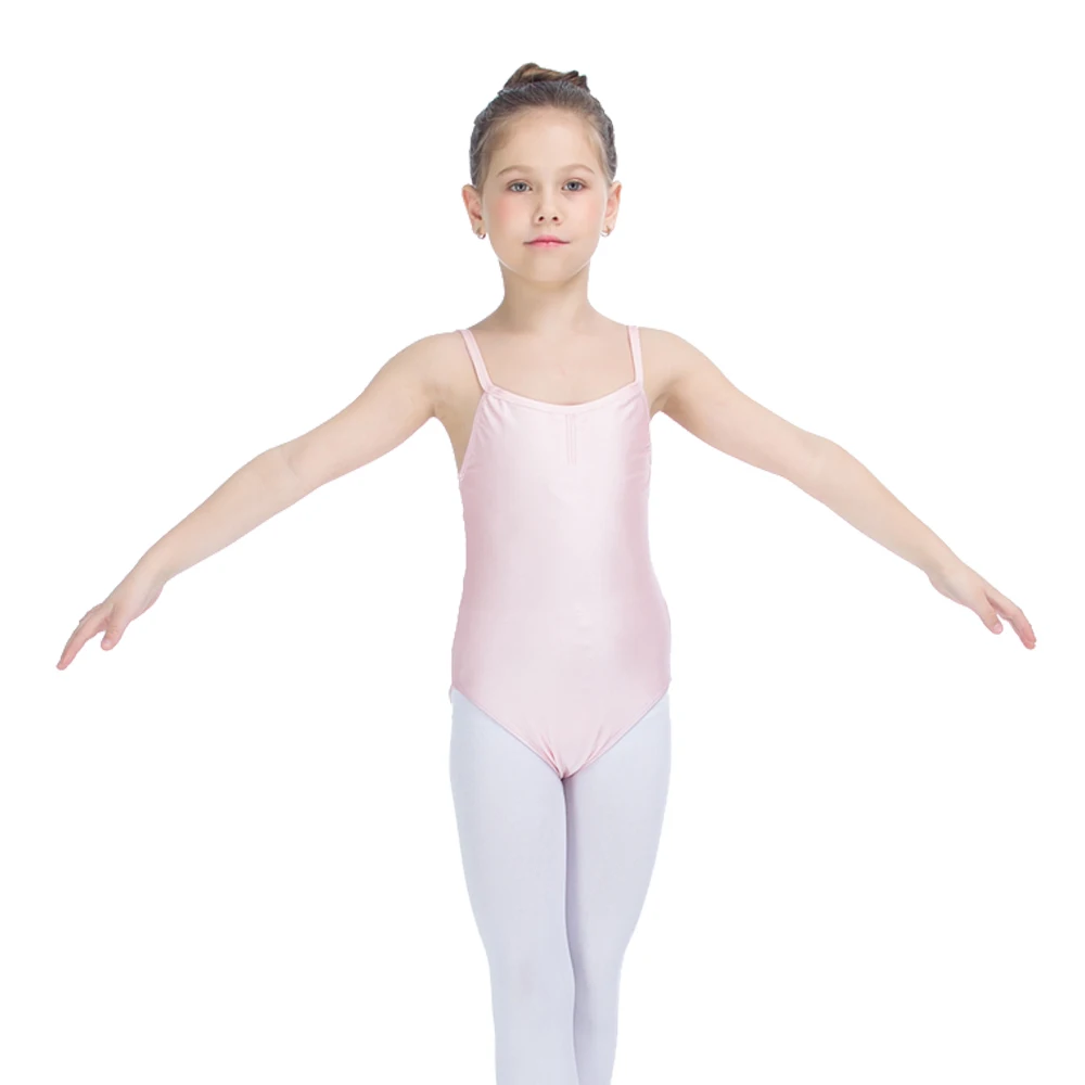 Nylon/Lycra Hemdje Matige Low Back Ballet Dansen Maillots Meisjes Kostuums Kids Gymnastiek Panty